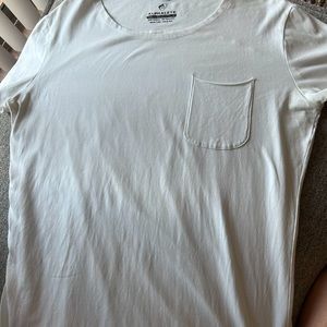 White Alphalete Scoop Neck Tee